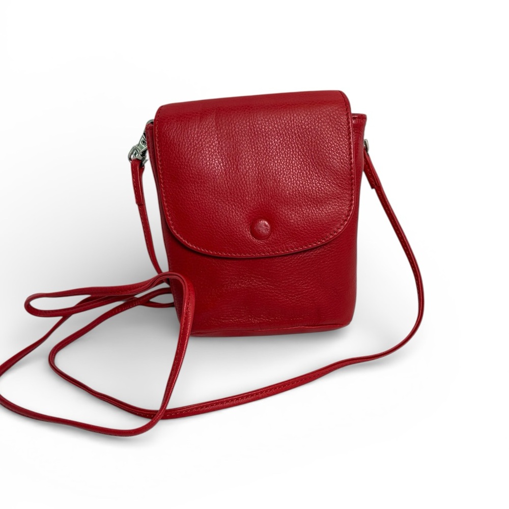 Osgoode Marley Mini Red Leather Crossbody Belt Bag Wearable Phone Pocket Unisex